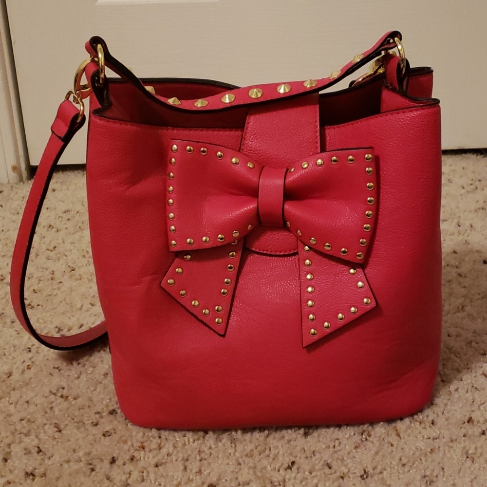 Betsey Johnson hot pink bow bag
